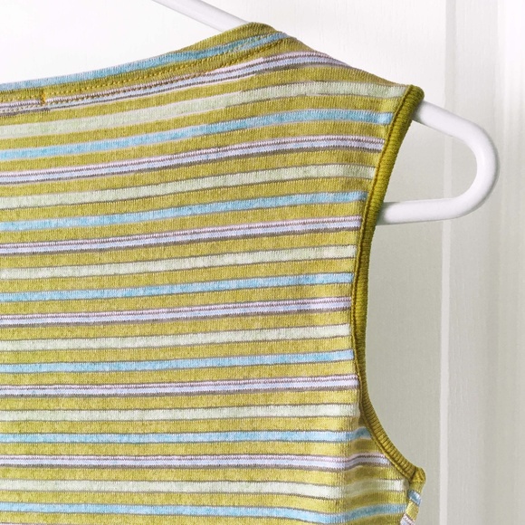 N.Y.K. Multi-Color Stripe Sleeveless Crop Top - Picture 5 of 7